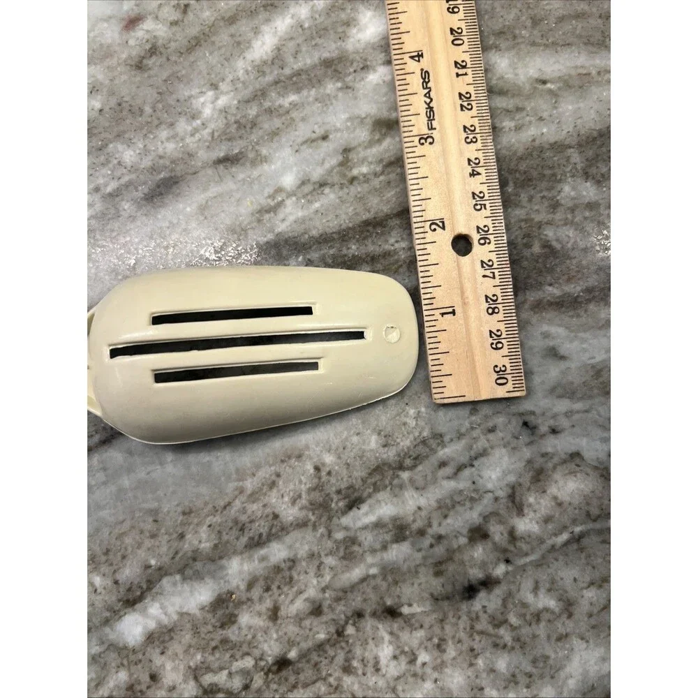 Vintage Beige King Kraft Slotted Serving Spoon Great Cond
